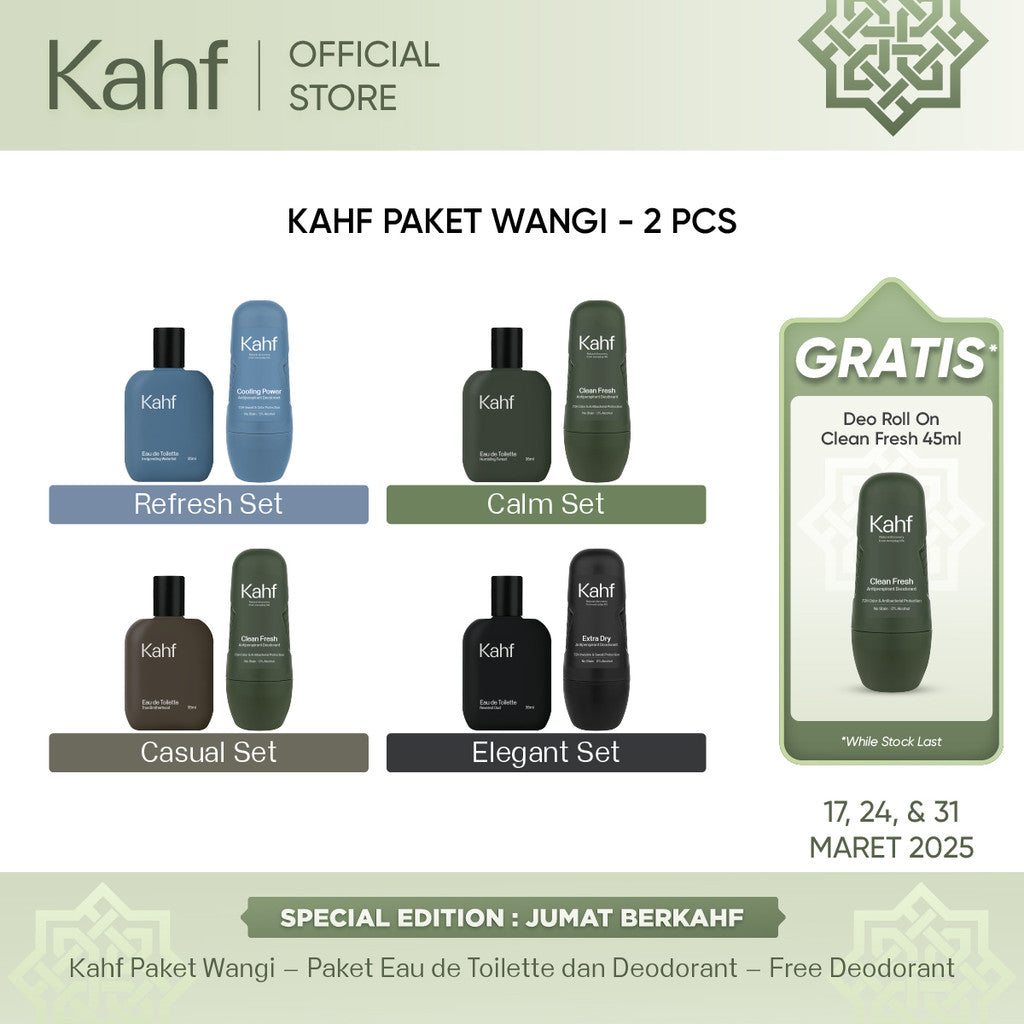 [SPECIAL EDITION : JUMAT BERKAHF] Kahf Paket Wangi - Paket Eau de Toilette dan Deodorant Free Deodorant