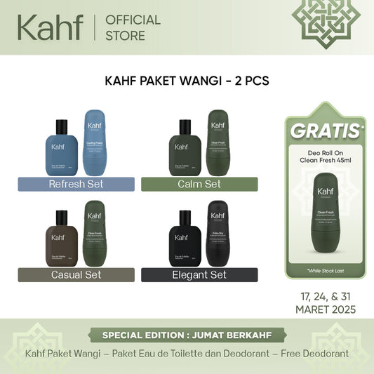 [SPECIAL EDITION : JUMAT BERKAHF] Kahf Paket Wangi - Paket Eau de Toilette dan Deodorant Free Deodorant