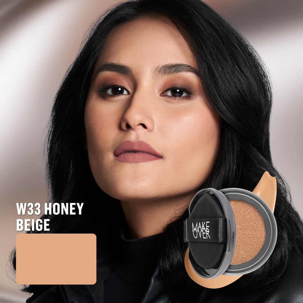 [SPECIAL 11.11] NEW! MAKE OVER REFILL Hydrastay Prismatic Glass Cushion - Glow Cushion Plumpy Tahan Cuaca Panas Lembab Anti Crack Smudgeproof Tidak Cakey Tidak Crease High Coverage Tahan Banting Radiant Foundation Compact Makeup Concealer