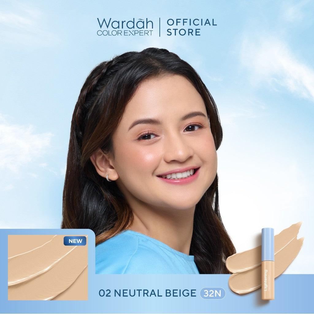 WARDAH Lightening Liquid Concealer 6g - Medium to High Coverage dalam Formula Extra Ringan yang Mengandung SPF 35 PA+++ dan Serum Niacinamide Untuk Hasil Makeup Flawless dan Cerah - Makeup