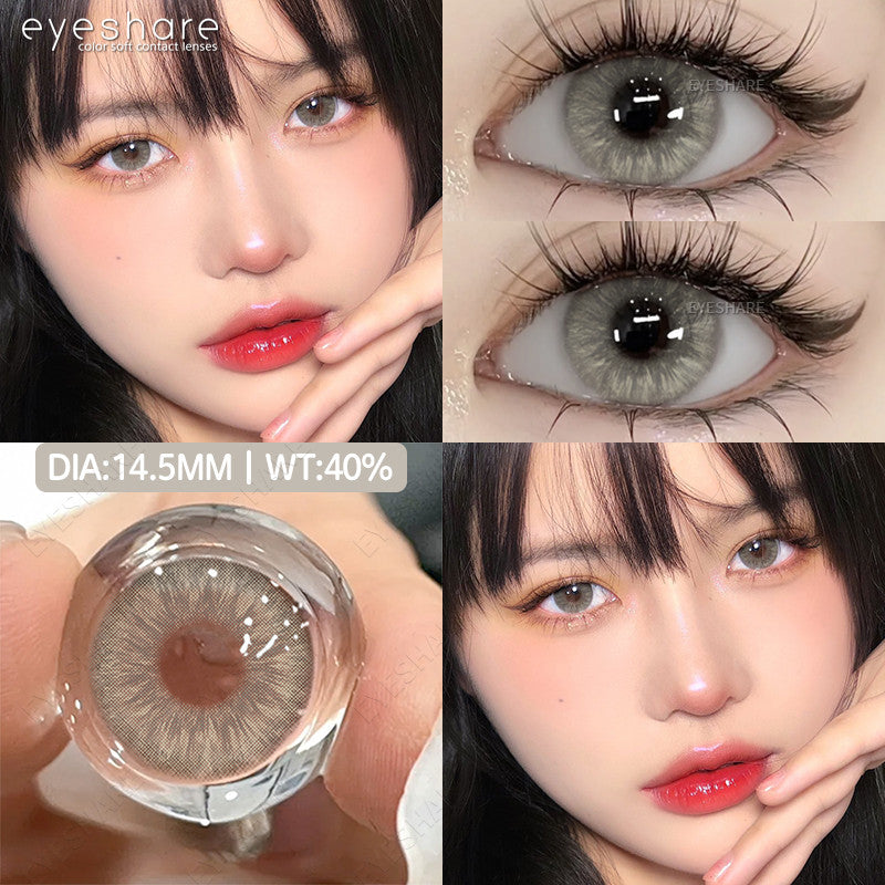 Eyeshare Softlens Big Eyes 14.5mm ALPS Brown 1 Pasang Lensa Kontak Softlen Gray