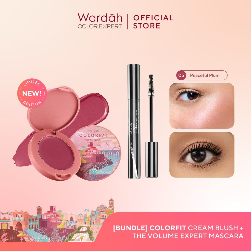 [BUNDLE] WARDAH Paket Colorfit Cream Blush + Volume Expert  Mascara - Makeup