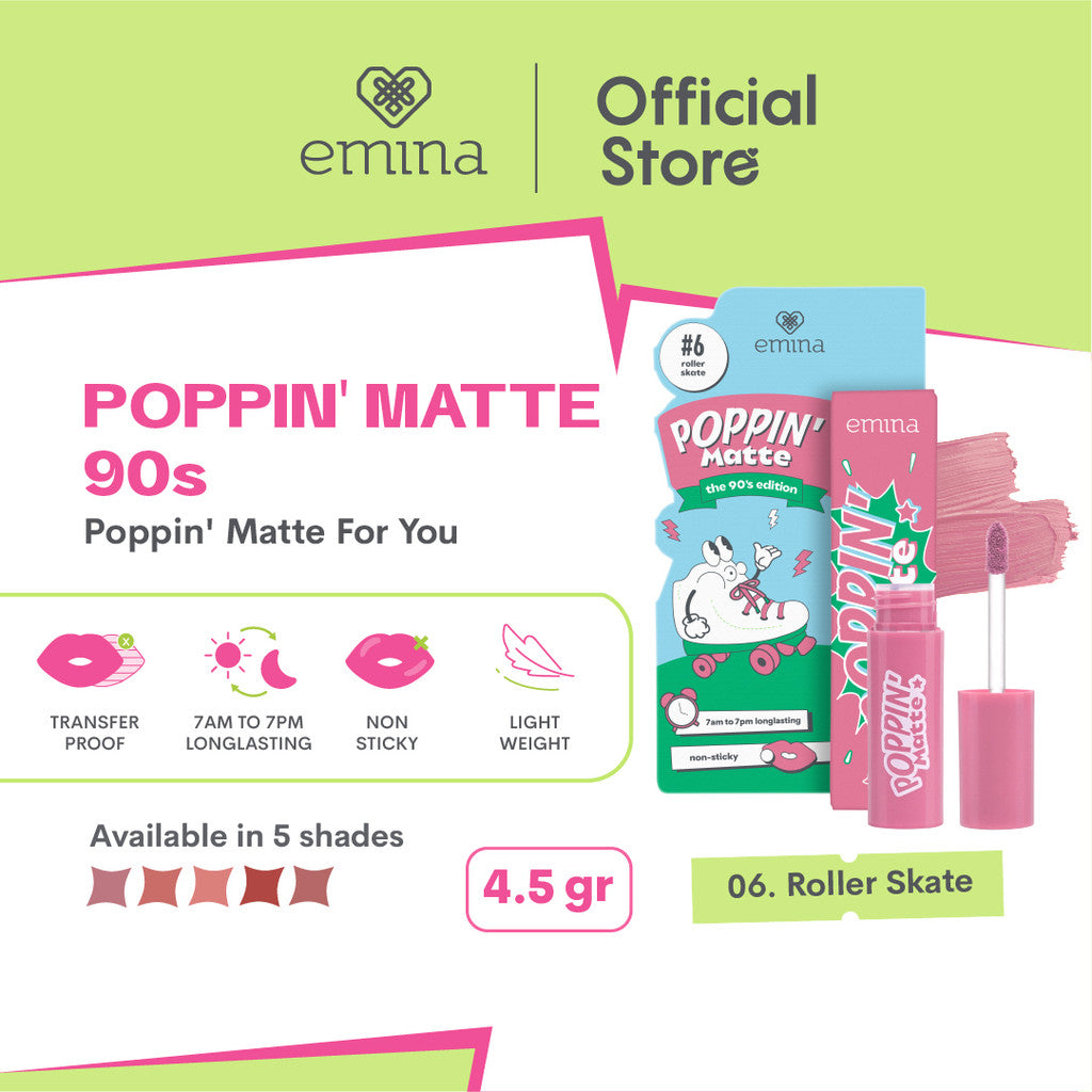 Emina Poppin' Matte The 90s Edition 4.5 g - Lip Matte Transferproof