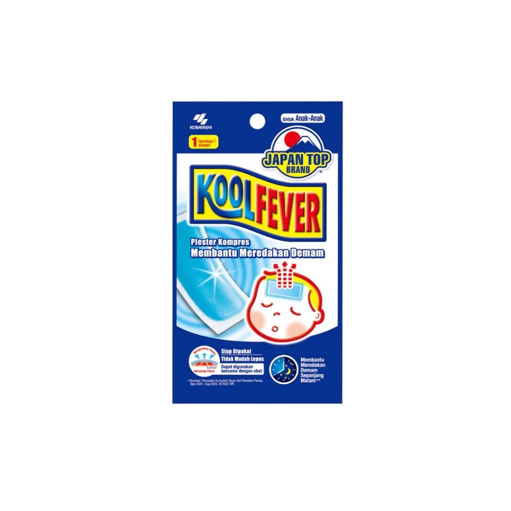 KOOLFEVER Plester Kompres Untuk Bayi / Anak / Dewasa Sachet SATUAN Pereda Demam Murah