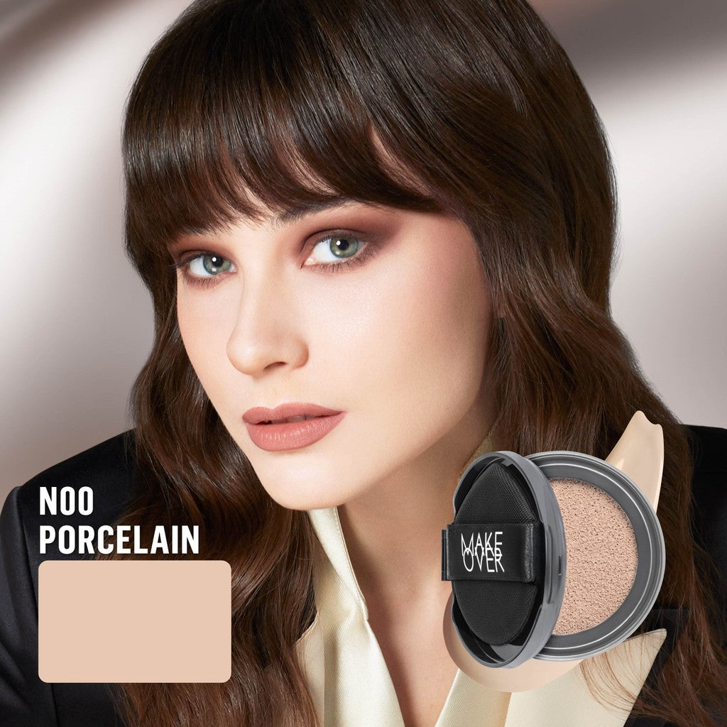 [SPECIAL 11.11] NEW! MAKE OVER REFILL Hydrastay Prismatic Glass Cushion - Glow Cushion Plumpy Tahan Cuaca Panas Lembab Anti Crack Smudgeproof Tidak Cakey Tidak Crease High Coverage Tahan Banting Radiant Foundation Compact Makeup Concealer