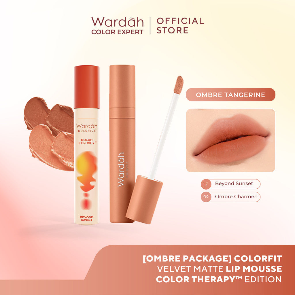 [New!] Wardah Colorfit Velvet Matte Lip Mousse Color Therapy™ - Limited Edition - Lip Cream Tahan Lama - Hasil Matte dan Blurry Effect - Tekstur Mousse-like Yang Halus - Makeup
