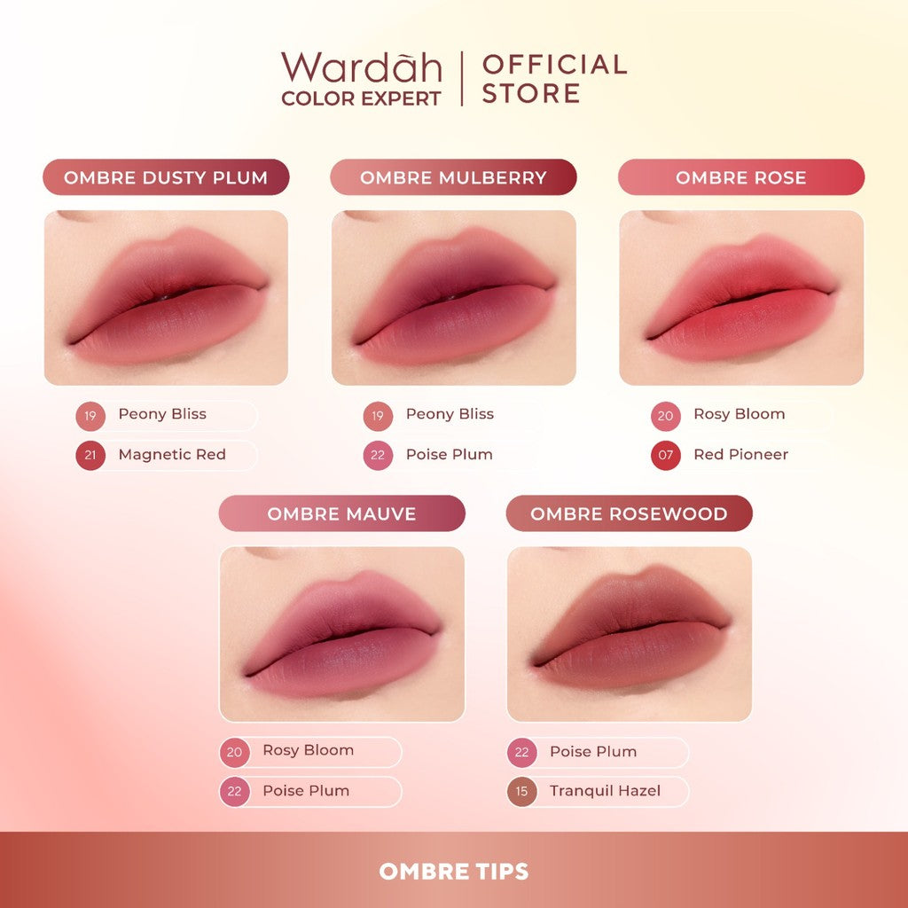[New!] Wardah Colorfit Velvet Matte Lip Mousse Color Therapy™ - Limited Edition - Lip Cream Tahan Lama - Hasil Matte dan Blurry Effect - Tekstur Mousse-like Yang Halus - Makeup