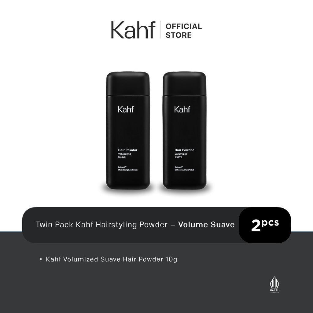 [PAKET RAMBUT ON POINT, BEBAS LEPEK SEHARIAN]  Kahf Sleek Classy Water-Based - Matte Dapper Water Based Pomade 70gr - Volumized Suave Hair Powder 10g - Hair Pomade Pria