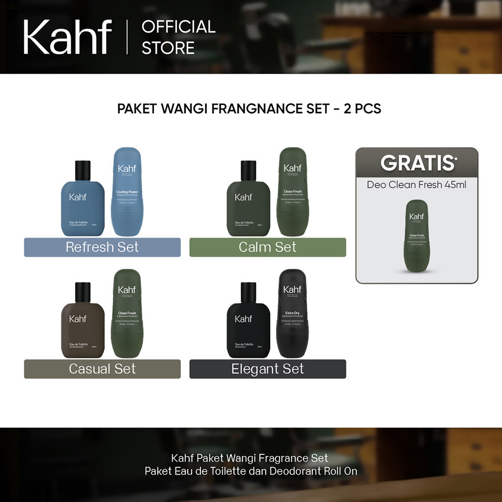 [SPECIAL EDITION : JUMAT BERKAHF] Kahf Paket Wangi - Paket Eau de Toilette dan Deodorant Free Deodorant