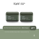 [PAKET RAMBUT ON POINT, BEBAS LEPEK SEHARIAN]  Kahf Sleek Classy Water-Based - Matte Dapper Water Based Pomade 70gr - Volumized Suave Hair Powder 10g - Hair Pomade Pria