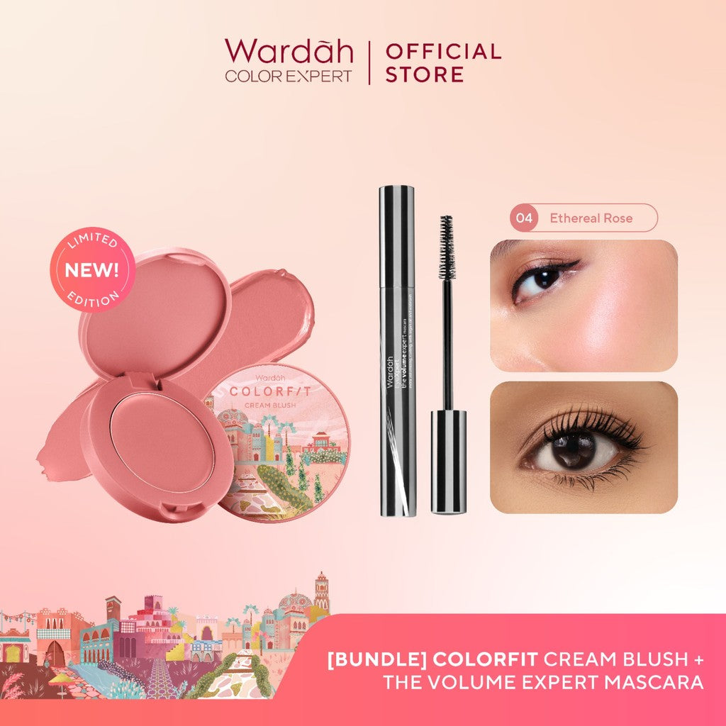 [BUNDLE] WARDAH Paket Colorfit Cream Blush + Volume Expert  Mascara - Makeup