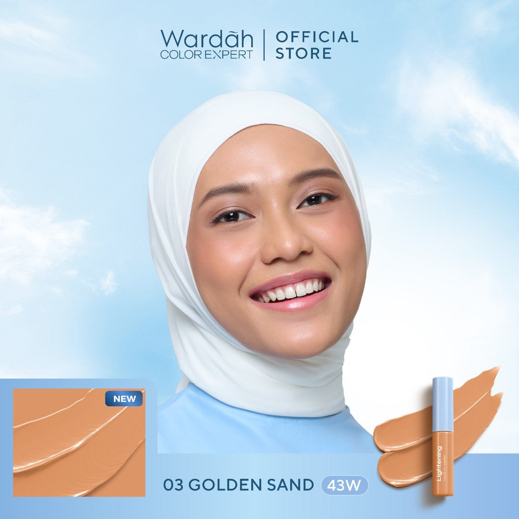 WARDAH Lightening Liquid Concealer 6g - Medium to High Coverage dalam Formula Extra Ringan yang Mengandung SPF 35 PA+++ dan Serum Niacinamide Untuk Hasil Makeup Flawless dan Cerah - Makeup