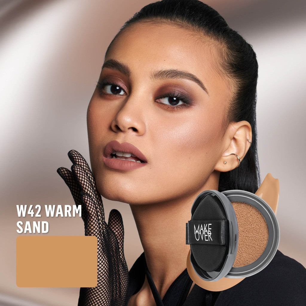 [SPECIAL 11.11] NEW! MAKE OVER REFILL Hydrastay Prismatic Glass Cushion - Glow Cushion Plumpy Tahan Cuaca Panas Lembab Anti Crack Smudgeproof Tidak Cakey Tidak Crease High Coverage Tahan Banting Radiant Foundation Compact Makeup Concealer