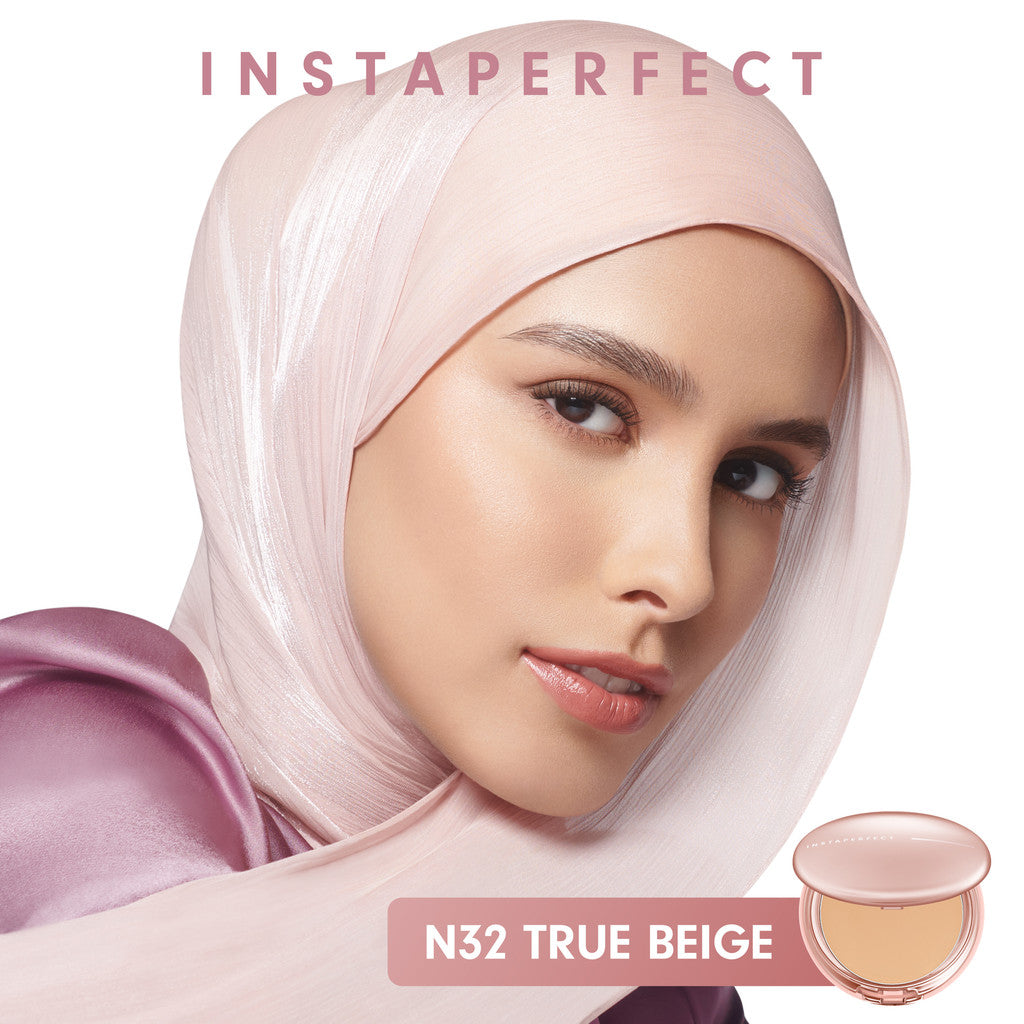 Instaperfect Matte Fit Powder Foundation 13 g - Bedak (Real Skin Cover Setter, Smooth Matte Finish, SPF 20 PA+++)