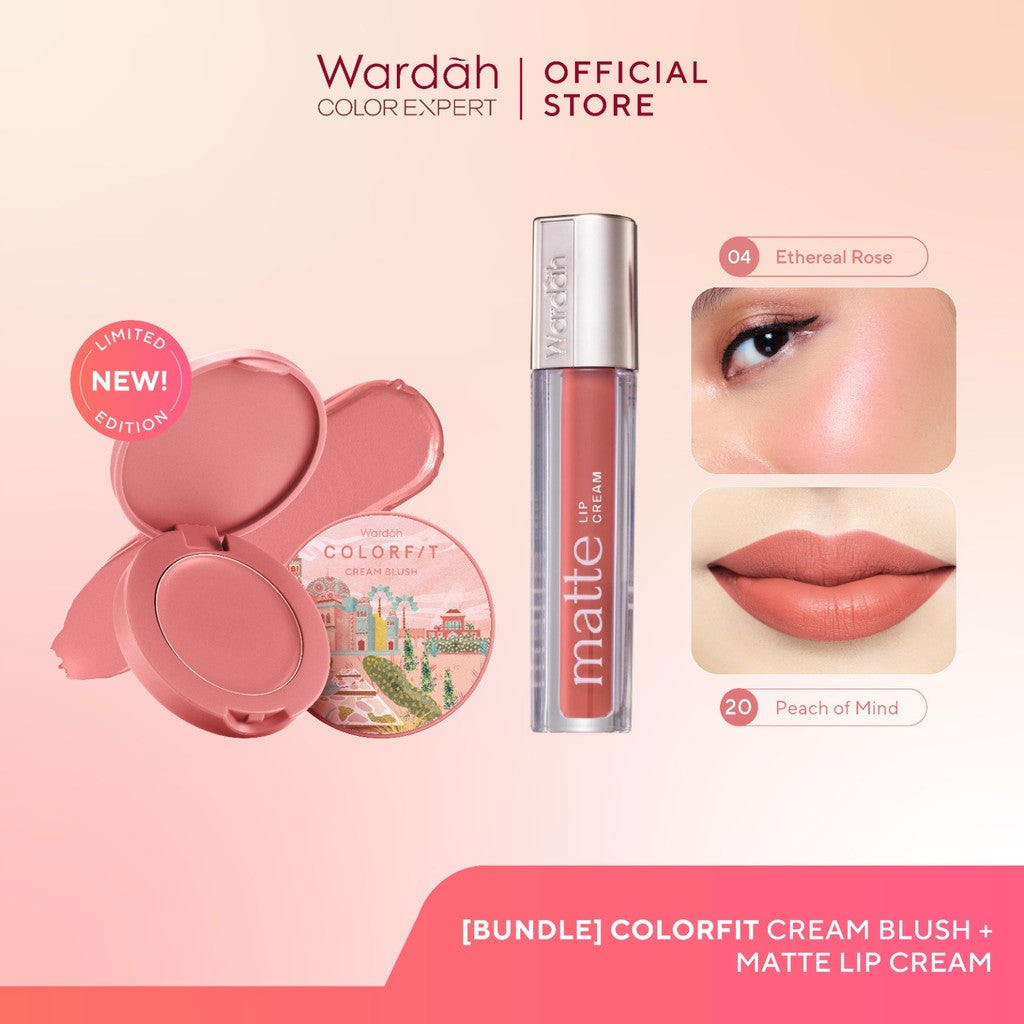 NEW WARDAH Colorfit Cream Blush + Matte Lip Cream - Makeup