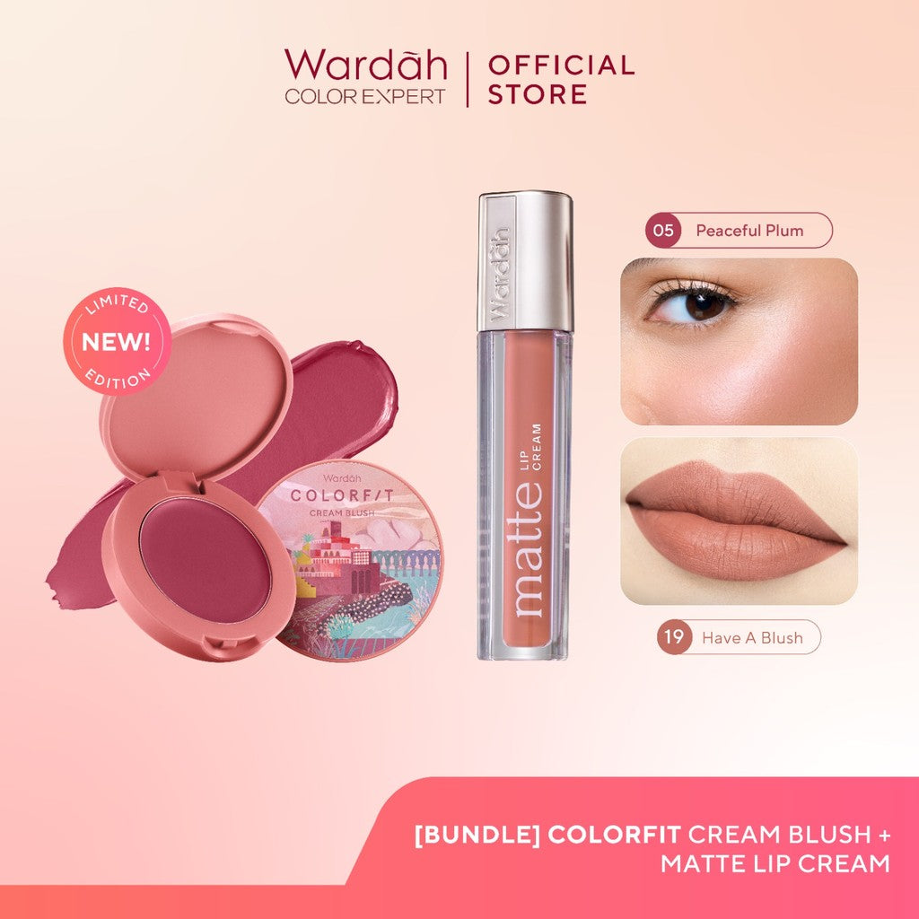 NEW WARDAH Colorfit Cream Blush + Matte Lip Cream - Makeup