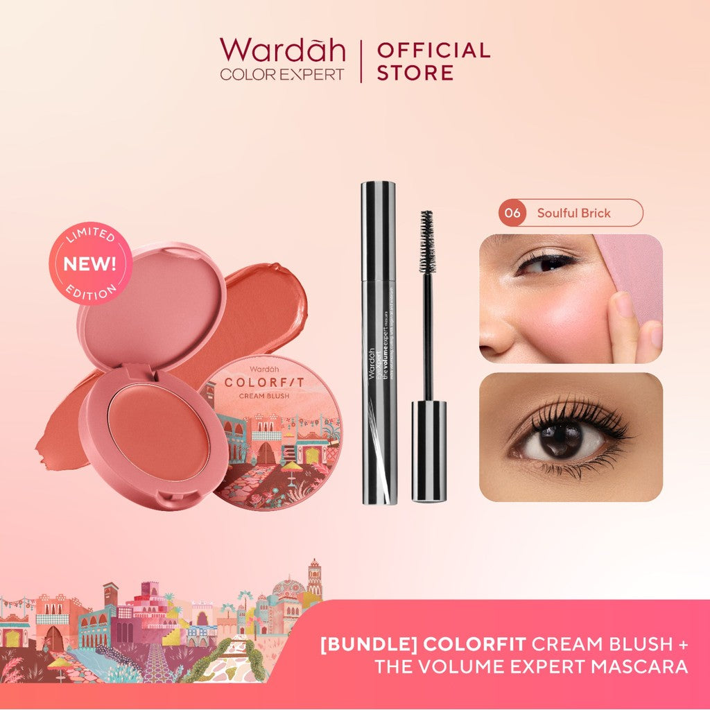 [BUNDLE] WARDAH Paket Colorfit Cream Blush + Volume Expert  Mascara - Makeup