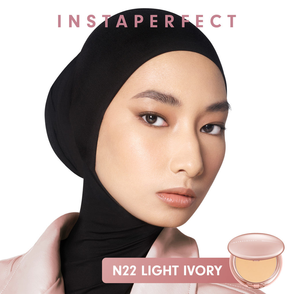 Instaperfect Matte Fit Powder Foundation 13 g - Bedak (Real Skin Cover Setter, Smooth Matte Finish, SPF 20 PA+++)