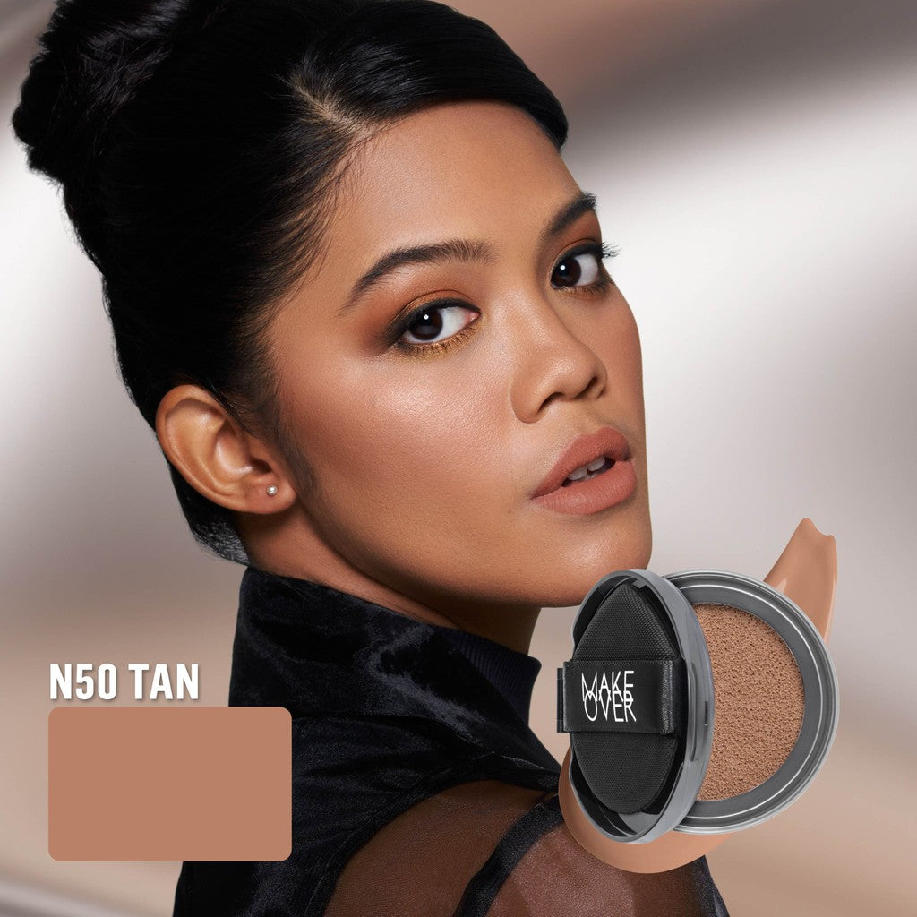 [SPECIAL 11.11] NEW! MAKE OVER REFILL Hydrastay Prismatic Glass Cushion - Glow Cushion Plumpy Tahan Cuaca Panas Lembab Anti Crack Smudgeproof Tidak Cakey Tidak Crease High Coverage Tahan Banting Radiant Foundation Compact Makeup Concealer
