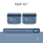 [PAKET RAMBUT ON POINT, BEBAS LEPEK SEHARIAN]  Kahf Sleek Classy Water-Based - Matte Dapper Water Based Pomade 70gr - Volumized Suave Hair Powder 10g - Hair Pomade Pria
