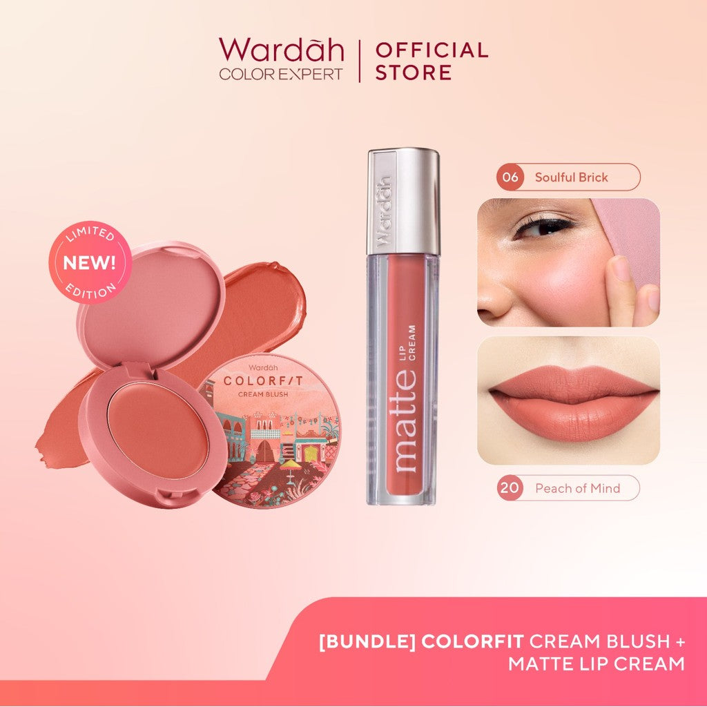 NEW WARDAH Colorfit Cream Blush + Matte Lip Cream - Makeup