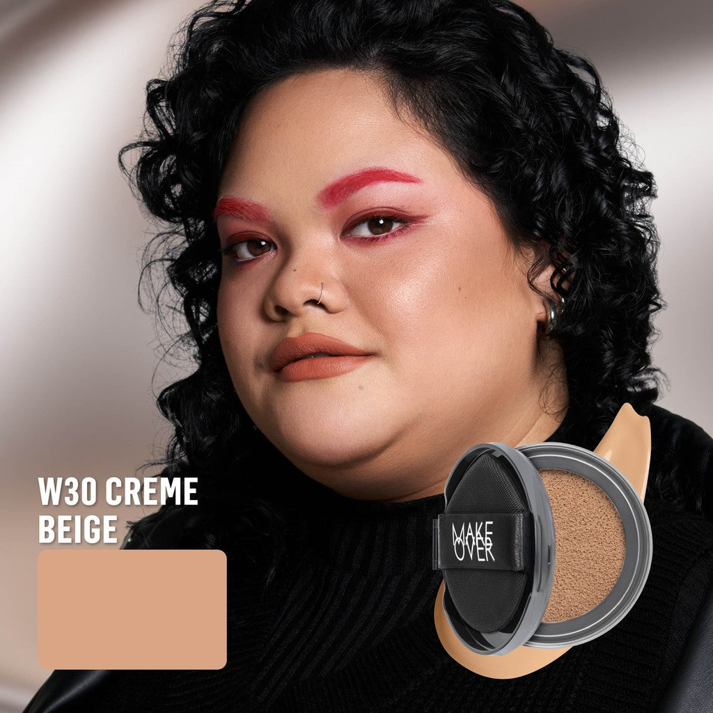 [SPECIAL 11.11] NEW! MAKE OVER REFILL Hydrastay Prismatic Glass Cushion - Glow Cushion Plumpy Tahan Cuaca Panas Lembab Anti Crack Smudgeproof Tidak Cakey Tidak Crease High Coverage Tahan Banting Radiant Foundation Compact Makeup Concealer