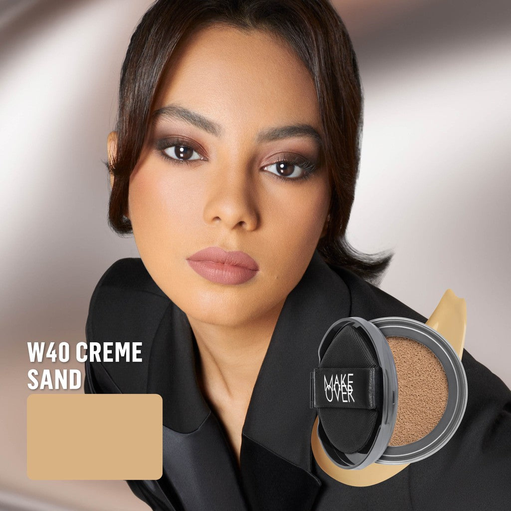 [SPECIAL 11.11] NEW! MAKE OVER REFILL Hydrastay Prismatic Glass Cushion - Glow Cushion Plumpy Tahan Cuaca Panas Lembab Anti Crack Smudgeproof Tidak Cakey Tidak Crease High Coverage Tahan Banting Radiant Foundation Compact Makeup Concealer