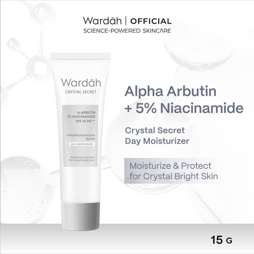WARDAH Crystal Secret Series Lengkap - Milk Cleanser, Micellar Cleansing Gel, Foaming Cleanser, Exfoliating Toner, Pure Treatment Essence, Serum, Dark Spot Corrector, Day Moisturizer, Night Moisturizer, Refreshing Day Gel, Radiance Serum Mask - Skincare