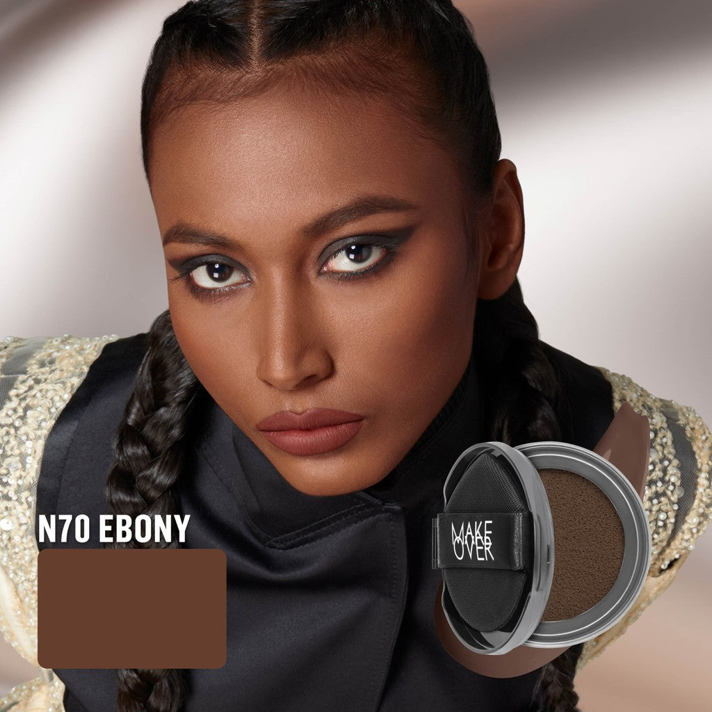 [SPECIAL 11.11] NEW! MAKE OVER REFILL Hydrastay Prismatic Glass Cushion - Glow Cushion Plumpy Tahan Cuaca Panas Lembab Anti Crack Smudgeproof Tidak Cakey Tidak Crease High Coverage Tahan Banting Radiant Foundation Compact Makeup Concealer