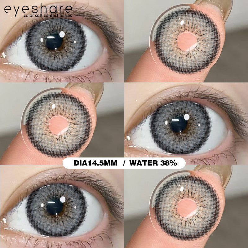 Eyeshare Softlens Big Eyes 14.5mm ALPS Brown 1 Pasang Lensa Kontak Softlen Gray