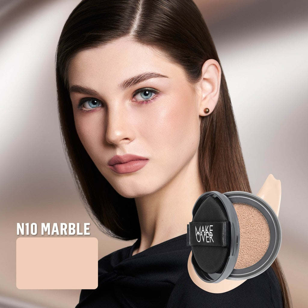 [SPECIAL 11.11] NEW! MAKE OVER REFILL Hydrastay Prismatic Glass Cushion - Glow Cushion Plumpy Tahan Cuaca Panas Lembab Anti Crack Smudgeproof Tidak Cakey Tidak Crease High Coverage Tahan Banting Radiant Foundation Compact Makeup Concealer