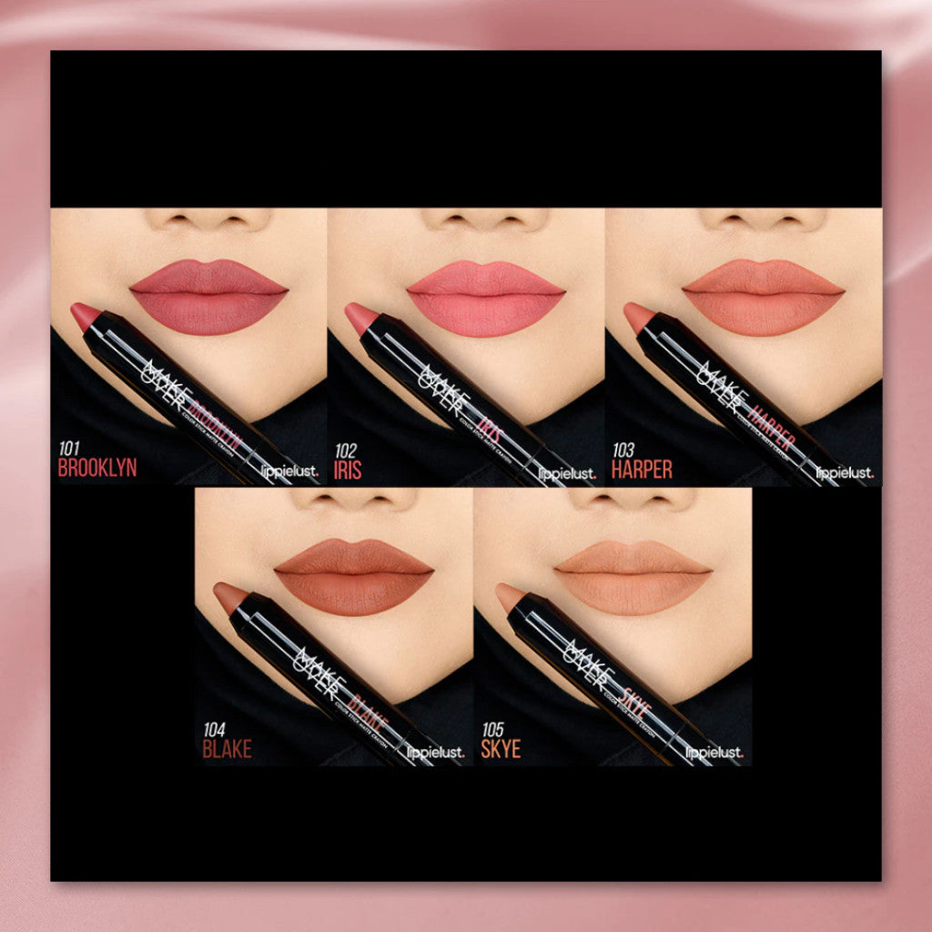 MAKE OVER Color Stick Matte Crayon 2.6 g - Lipstick Bibir Matte untuk Base Ombre BEST SELLER