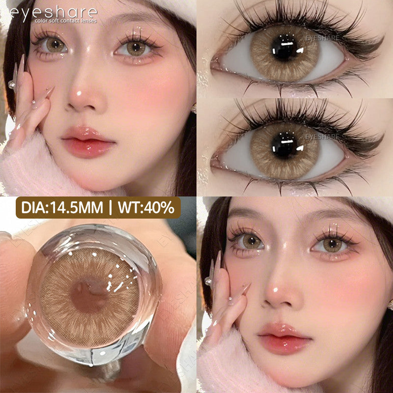 Eyeshare Softlens Big Eyes 14.5mm ALPS Brown 1 Pasang Lensa Kontak Softlen Gray