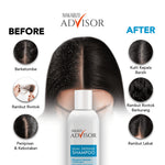 PAKET EXPERT RAMBUT RONTOK & KETOMBE - Makarizo Advisor Dual Defense Shampoo + Hair & Scalp Tonic