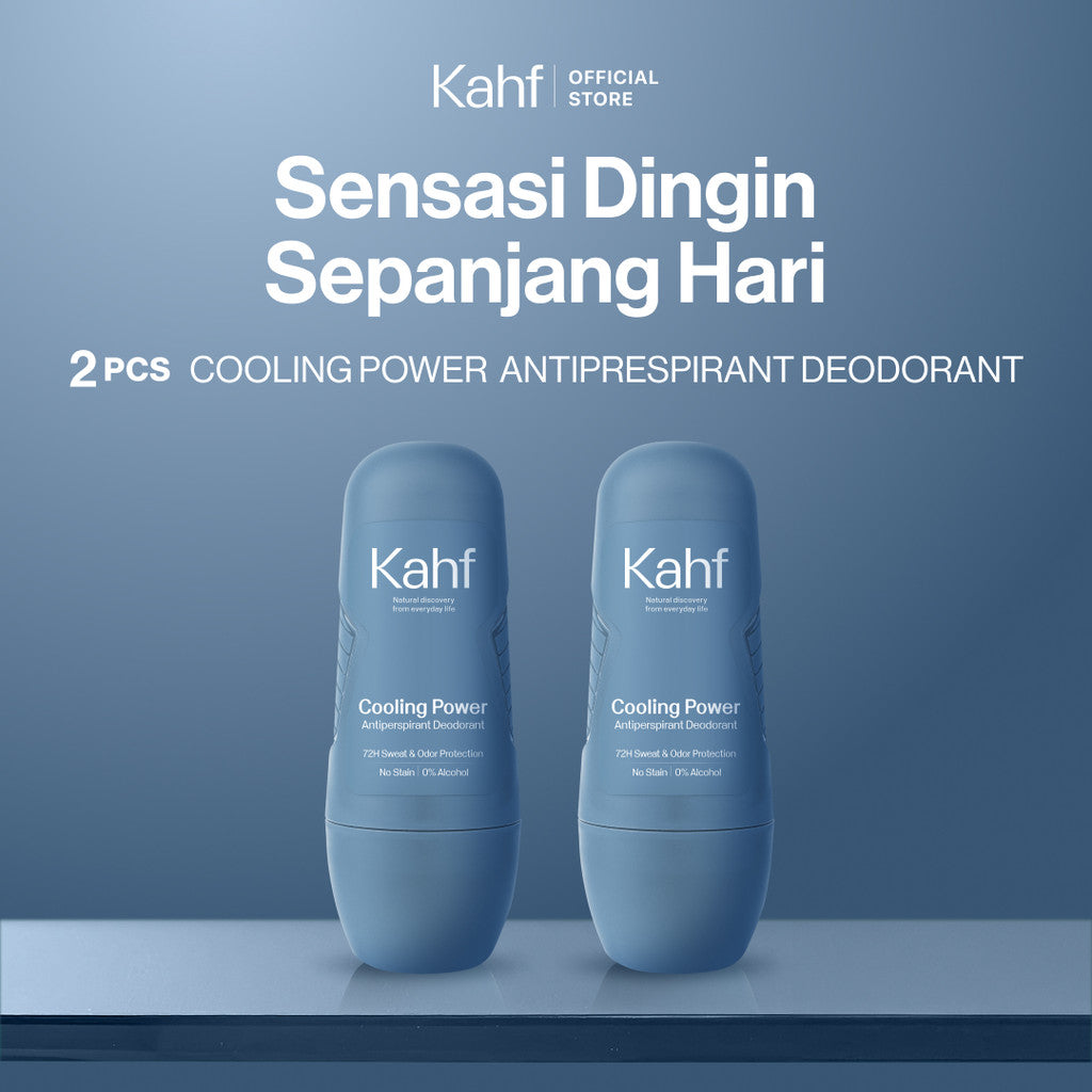 Twin Pack Kahf Deodorant Roll On Antiperspirant 45 ml - 2 pcs Deodoran Pria - Suitable for Daily Use