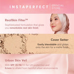 Instaperfect Matte Fit Powder Foundation 13 g - Bedak (Real Skin Cover Setter, Smooth Matte Finish, SPF 20 PA+++)