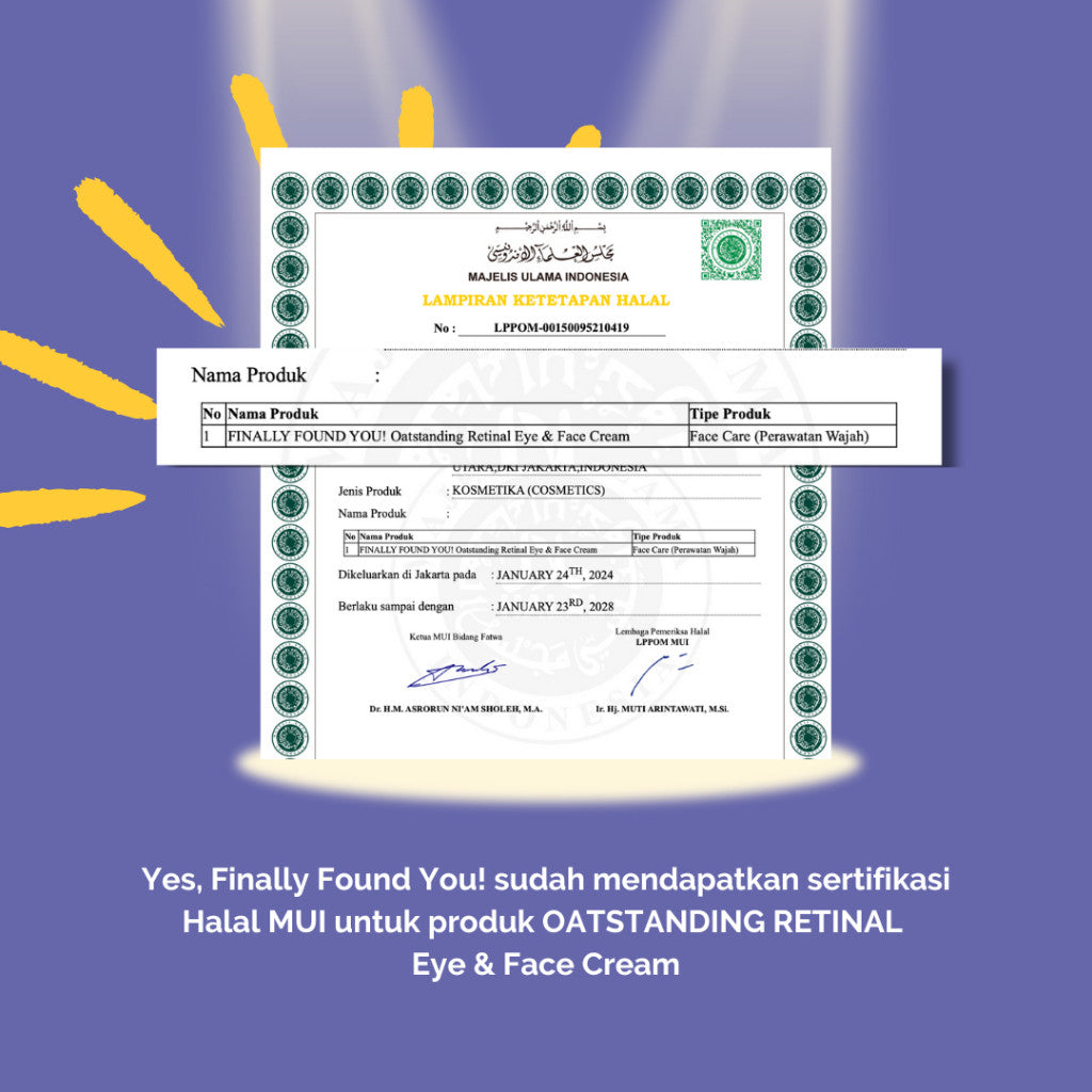 Finally Found You! FFY OATstanding Retinal - 2in1 Eye & Face Cream Krim Mata Panda dan Kerutan 20ml