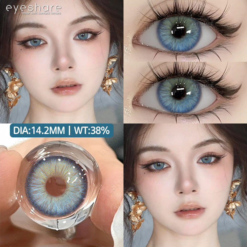 Eyeshare Softlens Big Eyes 14.5mm ALPS Brown 1 Pasang Lensa Kontak Softlen Gray