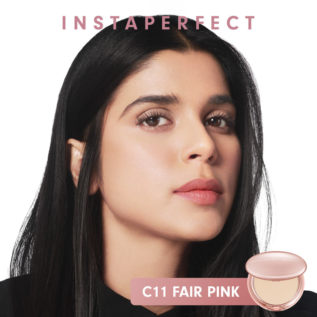 Instaperfect Matte Fit Powder Foundation 13 g - Bedak (Real Skin Cover Setter, Smooth Matte Finish, SPF 20 PA+++)