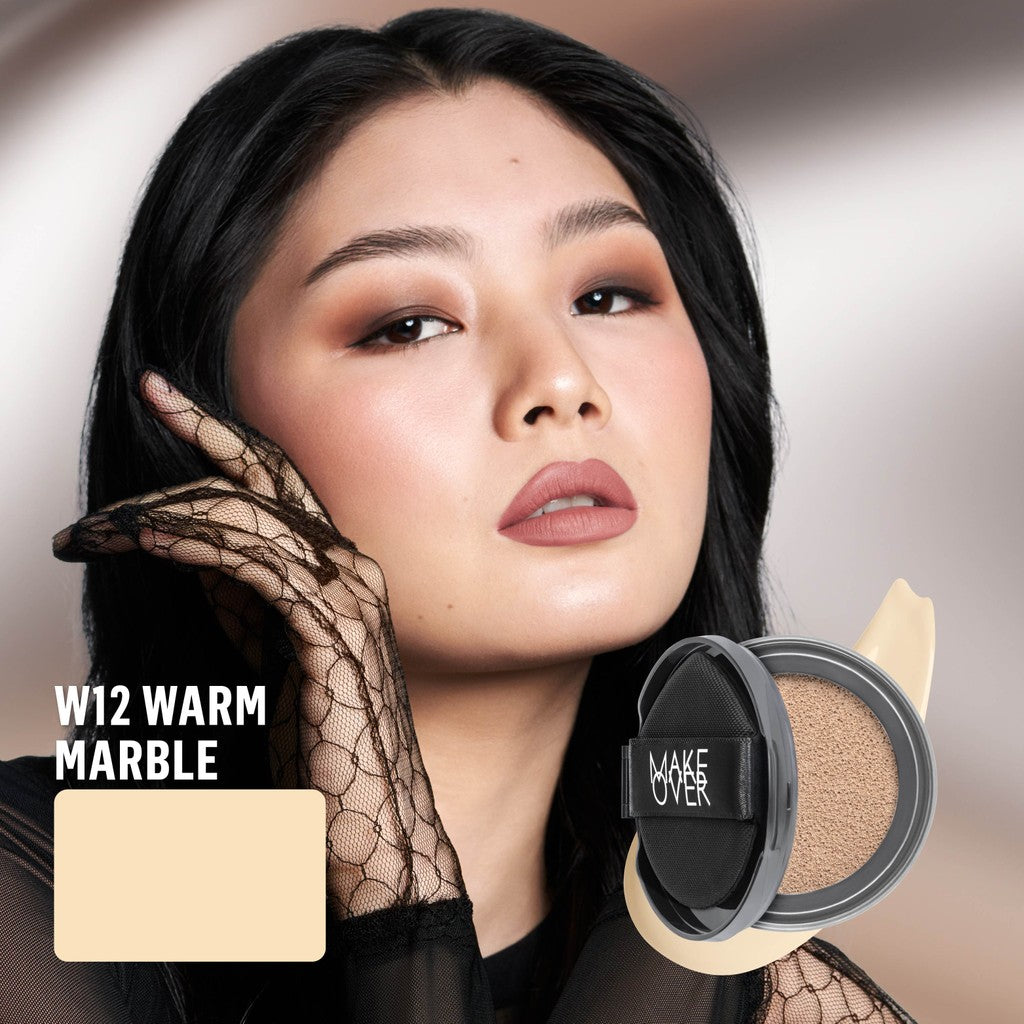 [SPECIAL 11.11] NEW! MAKE OVER REFILL Hydrastay Prismatic Glass Cushion - Glow Cushion Plumpy Tahan Cuaca Panas Lembab Anti Crack Smudgeproof Tidak Cakey Tidak Crease High Coverage Tahan Banting Radiant Foundation Compact Makeup Concealer
