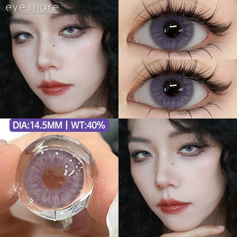 Eyeshare Softlens Big Eyes 14.5mm ALPS Brown 1 Pasang Lensa Kontak Softlen Gray
