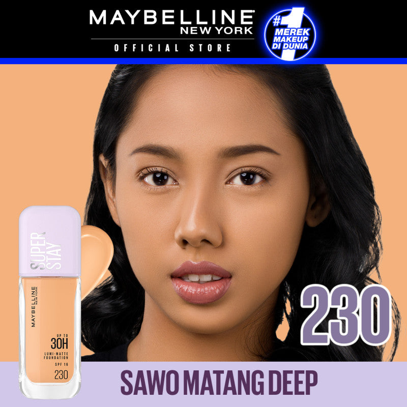 Maybelline Superstay Lumi Matte Liquid Foundation 35 mL – Buildable coverage transferproof ringan makeup tahan lama