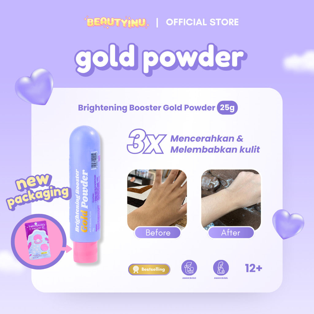Brightening Booster Gold Powder 25gr -  Promo Pemutih Badan