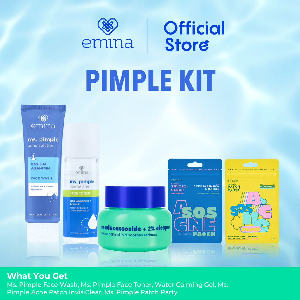 Emina Bundle untuk Kulit Acne Prone - Bundle Face Wash, Acne Patch, Sunscreen, dan Perawatan Kulit Berjerawat & Acne Prone, Atasi Jerawat dan Perlindungan Maksimal