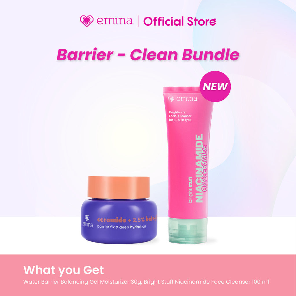 [SPECIAL 11.11] Emina Water Barrier Balancing Gel Moisturizer 30g | 48H Menjaga Kelembaban, Memperkuat Skin Barrier, Meningkatkan Elastisitas Kulit, untuk Kulit Kering Dehidrasi, Pelembab Seringan Air
