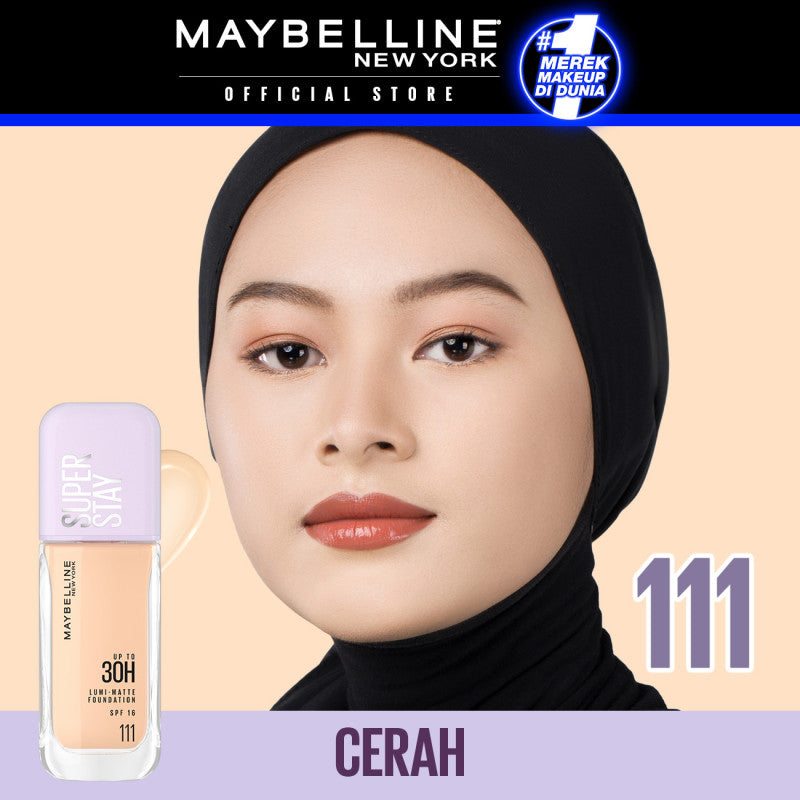 Maybelline Superstay Lumi Matte Liquid Foundation 35 mL – Buildable coverage transferproof ringan makeup tahan lama