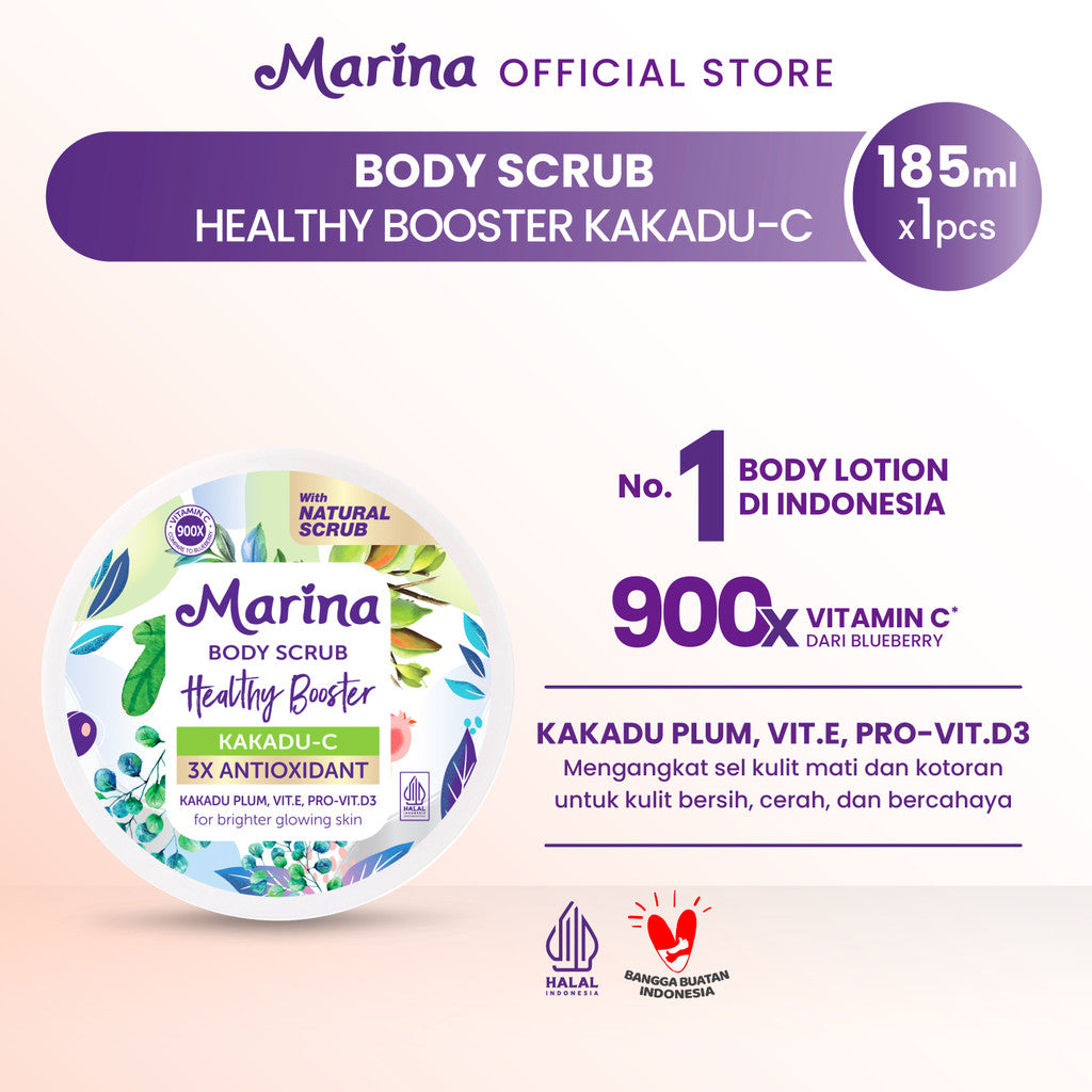 Marina Body Scrub Healthy Booster 185ml [2pcs] - Exp Date : 05.2028
