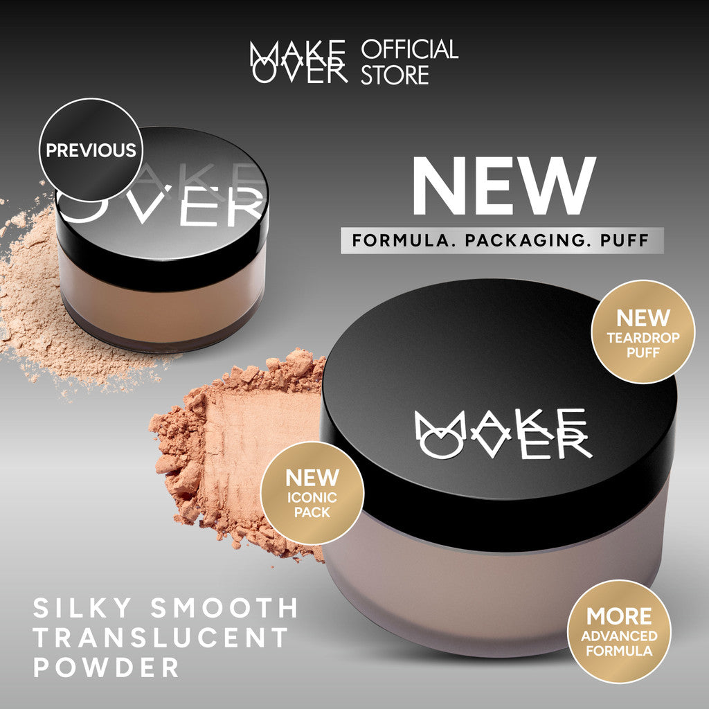 [SPECIAL 11.11] MAKE OVER Silky Smooth Translucent Powder - Bedak Tabur Loose Powder Lembut Ringan Oil Control Menghaluskan Makeup Natural Non-Comedogenic BEST SELLER Somethin Time Less w Maybe Euphoria