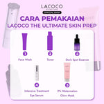 Lacoco The Ultimate Skin Prep (Intensive Treatment Eye Serum + Dark Spot Essence + 2% Watermelon Glow Mask) - Set Eye Serum dan Essence untuk Eksfoliasi
