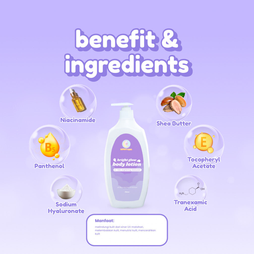 [ISI 2] Beautyinu Bright Glow Body Lotion Jumbo with UV Filter 750ml